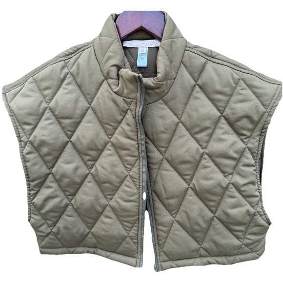 Anthropologie Jackets & Blazers - Anthropologie Hutch‎ The Linden Puffer Quilted Boxy Cropped Zip Vest Size Small